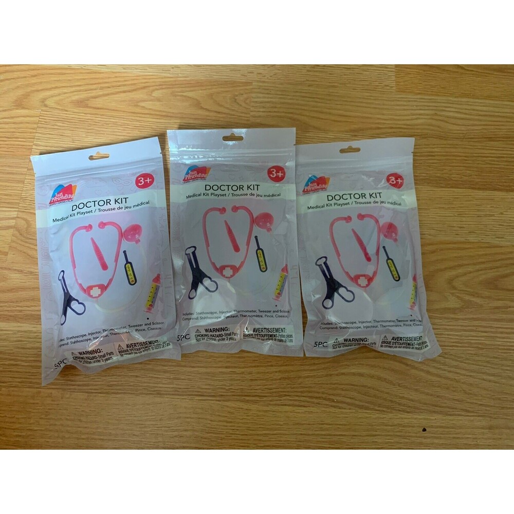 Lot x3 Kids Gift  Doctor Nurse Kit Set Play Pretend 5 Pieces